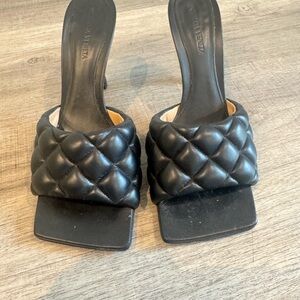 Bottega Veneta Black Quilted Mules
